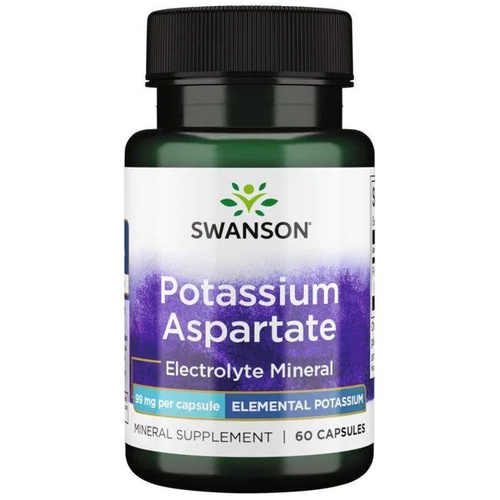Swanson Potassium Aspartate 99mg 60 Kapsułek