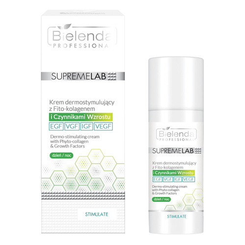 Bielenda Professional Supremelab Stimulate Krem Dermostymulujący z Fito-Kolagenem i Czynnikami Wzrostu 50ml
