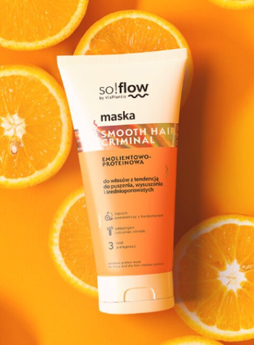 So!Flow by Vis Plantis Maska Emolientowo-Proteinowa do Włosów z Tendencją do Puszenia 200ml Best Before 04.12.26
