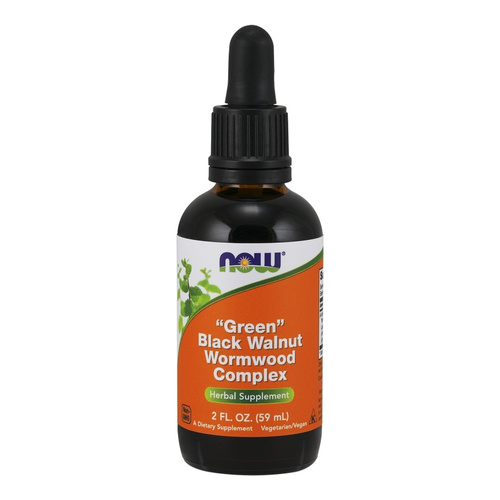NOW Foods Green Black Walnut Wormwood Complex Herbal Supplement in Liquid Form 59ml
