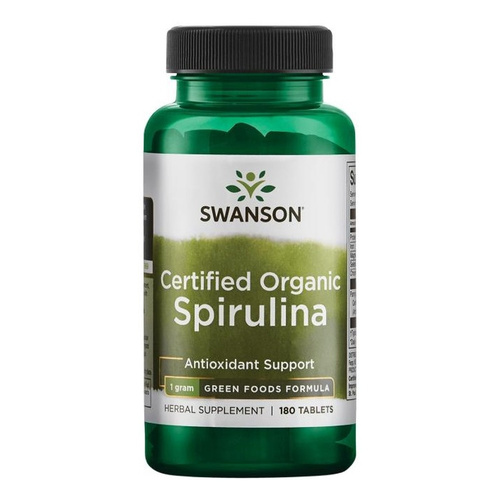 Swanson Certyfikowana Organiczna Spirulina 180 Tabletek