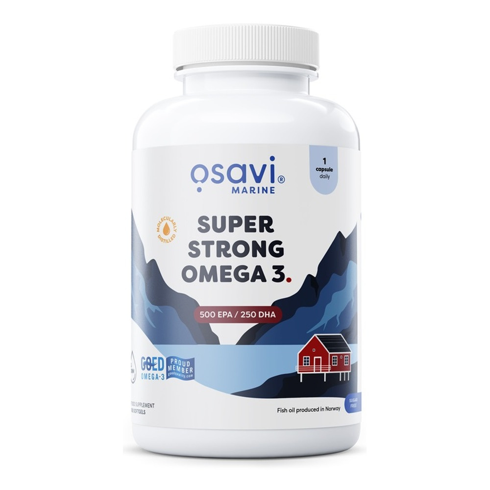 Osavi Super Strong Omega 3 500 EPA / 250 DHA na Wsparcie Serca i Mózgu 180 Kapsułek