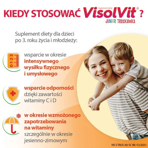 Visolvit Junior Truskawka 30 Saszetek