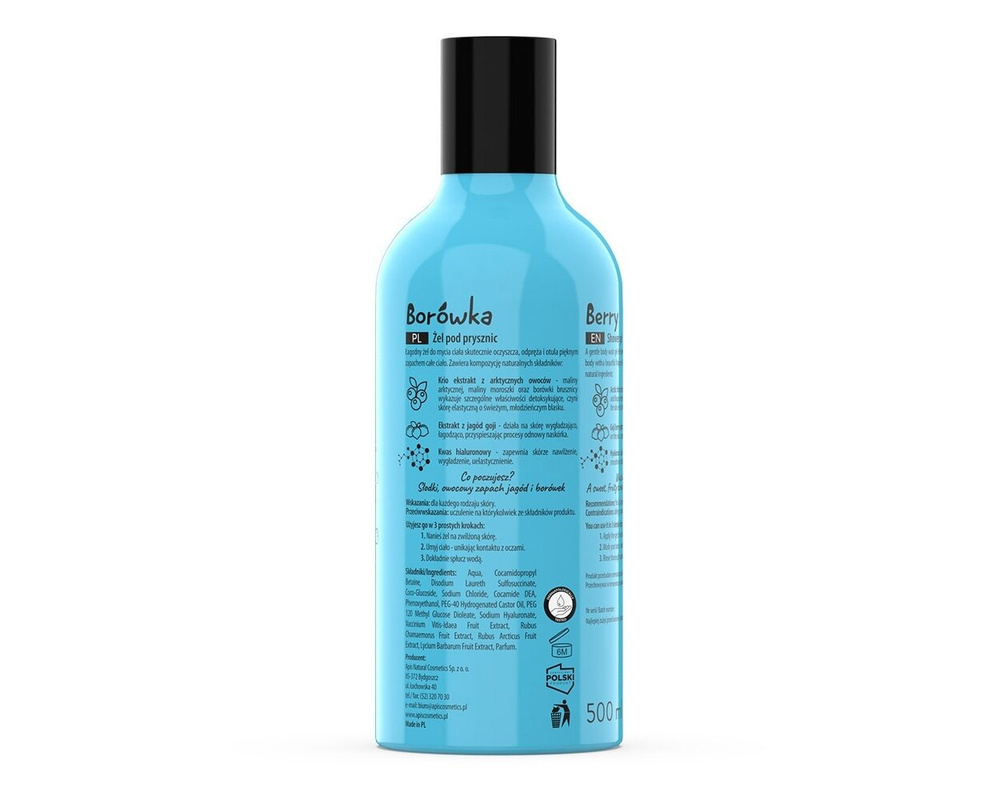 Apis Fruit Shot Blueberry Shower Gel for All Skin Types 500ml