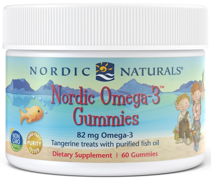 Nordic Naturals Nordic Omega-3 Żelki dla Dzieci o Smaku Mandarynkowym 60 Żelków