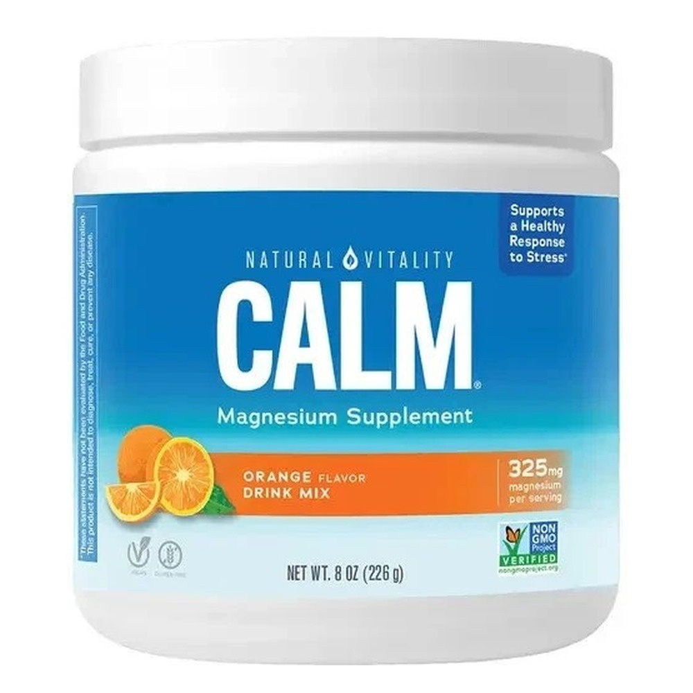 Natural Vitality Natural Calm Orange Magnesium Powder For Stress Relief and Relaxation 226g