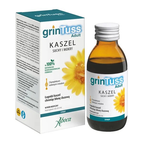 GrinTuss Adult Syrop na Kaszel Suchy i Mokry 128g