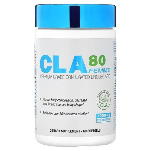 AllMax Nutrition CLA 80 Femme Conjugated Linoleic Acid for Weight Management 60 Softgels