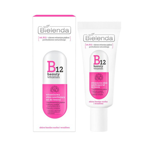Bielenda B12 Beauty Vitamin Highly Moisturizing Face Gel for Very Dry and Sensitive Skin 50ml Best Before 31.07.26
