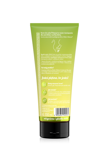 OnlyBio Body in Balance Moisturizing Body Cream for Dry Skin Pistachio 200ml
