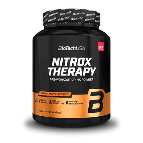BioTechUSA Nitrox Therapy Pre-Workout Supplement for Energy and Muscle Function 680g