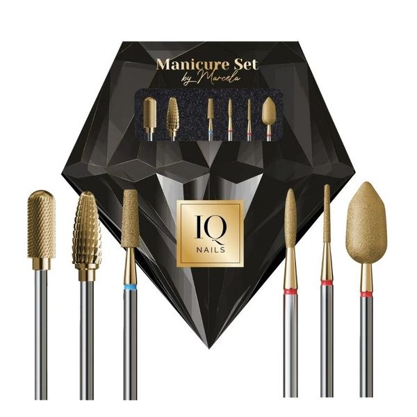 IQ Nails Nail Drill Bit Set Mani 27 5pcs