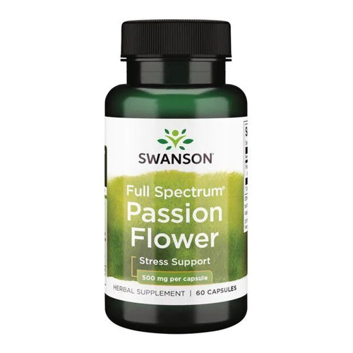 Swanson Full Spectrum Passion Flower 500mg 60 Capsules