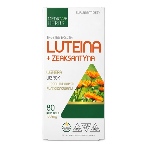 MEDICA HERBS Lutein 20mg + Zeaxanthin 5mg 80 Capsules