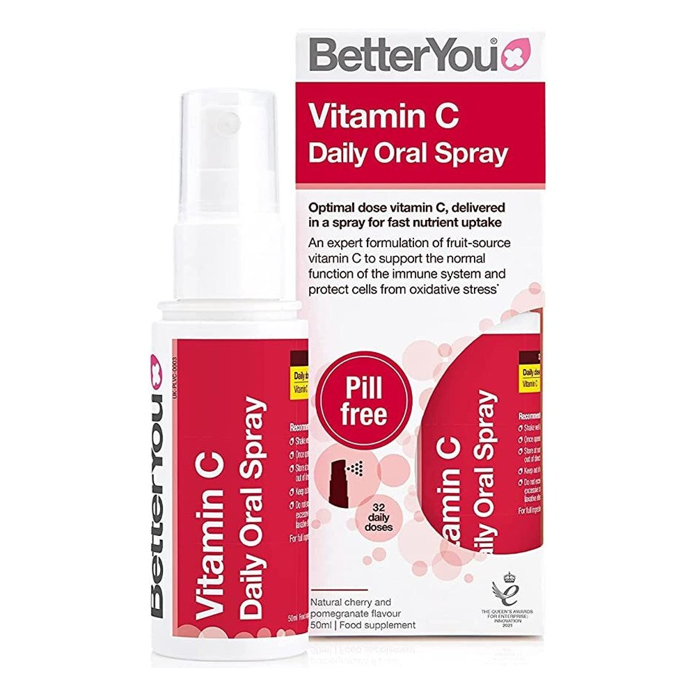 BetterYou Witamina C Spray doustny, Wiśnia i granat 50ml