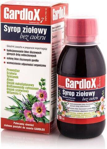Gardlox Syrop Ziołowy bez Cukru 120ml