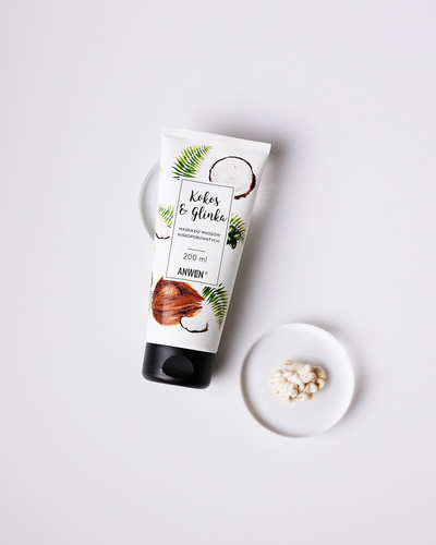 Anwen Coconut & Clay Mask for Low Porosity Hair Vegan 200ml