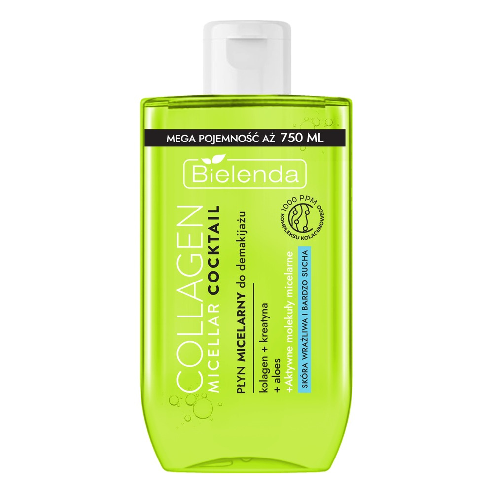Bielenda COLLAGEN MICELLAR COCKTAIL Makeup removing micellar water for sensitive & very dry skin, 750ml