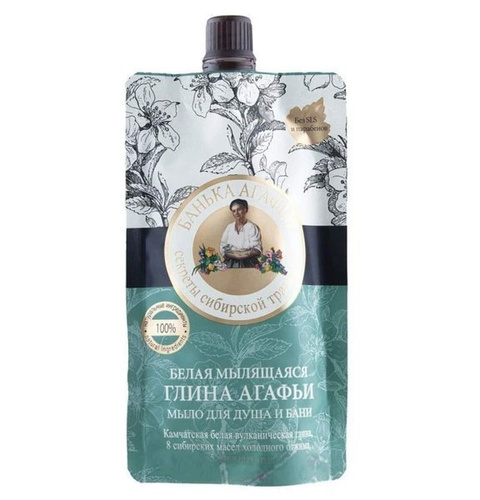 BABUSZKA AGAFIA Mydło do ciała, biała glinka, 100ml 1770