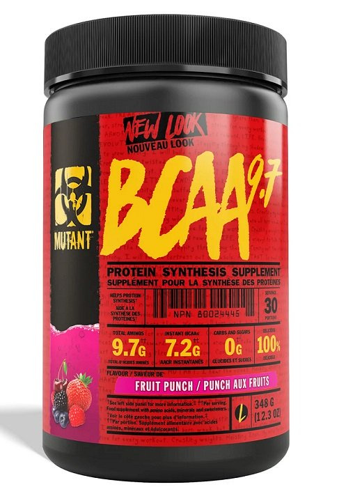 Mutant BCAA 9.7 Amino Acid Powder for Muscle Recovery Fruit Punch 348g