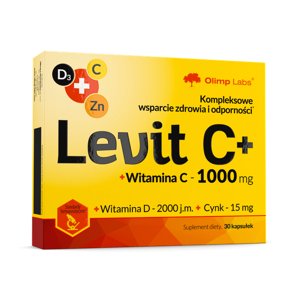 Olimp LeVit C+ Vitamin C+D3 Zinc 30 Capsules Best Before 13.11.25