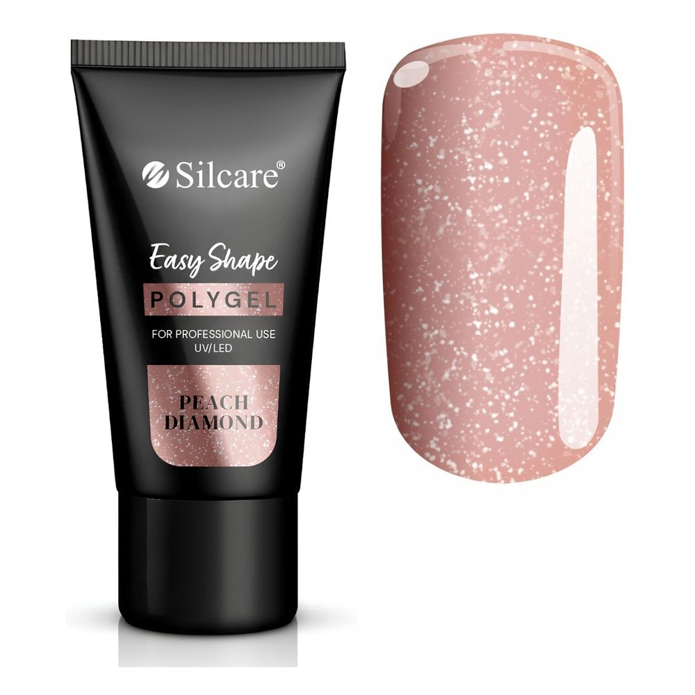 Silcare Easy Shape Polygel for Nail Extensions & Reconstruction Peach Diamond 30g