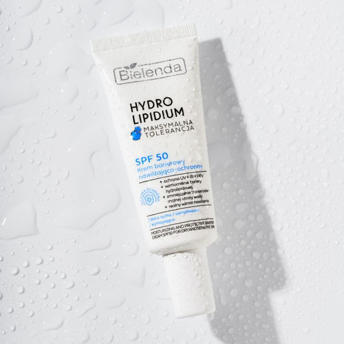 Bielenda Hydro Lipidium Maksymalna Tolerancja Krem Barierowy SPF50 Nawilżająco-Ochronny 30ml