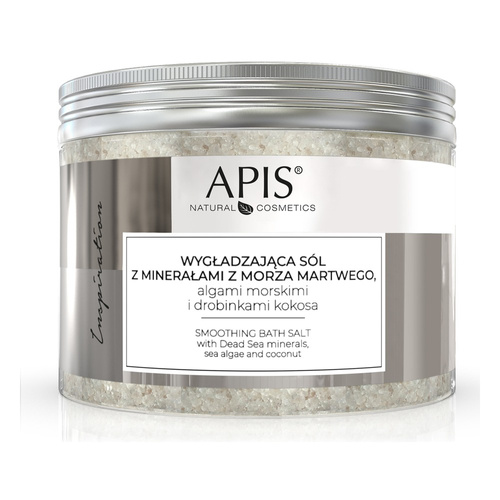 Apis Inspiration Wygładzająca Sól do Kąpieli z Minerałami z Morza Martwego Algami Morskimi i Drobinkami Kokosa 650g
