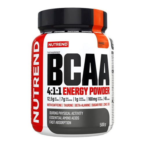 Nutrend BCAA 4:1:1 Energy Powder Orange Amino Acids in Powder For Energy and Recovery 500g