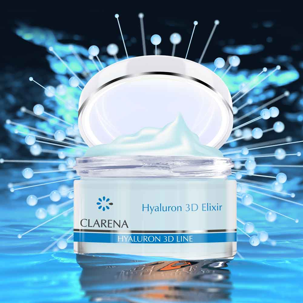 Clarena Hyaluron 3D Ultra Hydrating Anti Wrinkle Elixir with 3 Types of Hyaluronic Acid 50ml