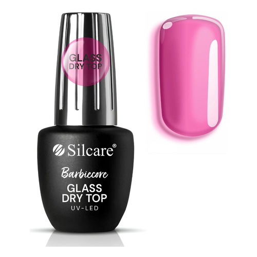 Silcare Glass Dry Top półtransparentny top hybrydowy Barbiecore 9ml