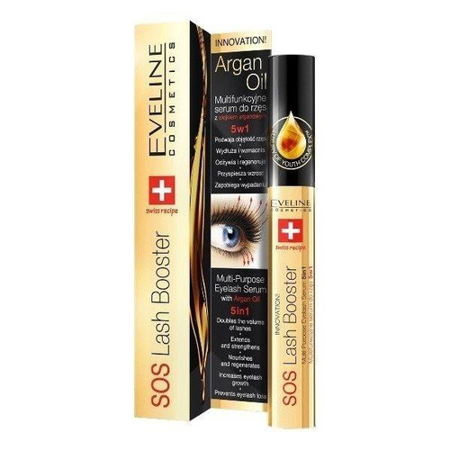 Eveline SOS Lash Booster Multifunkcyjne Serum do Rzęs z Olejkiem Arganowym 5w1 10ml