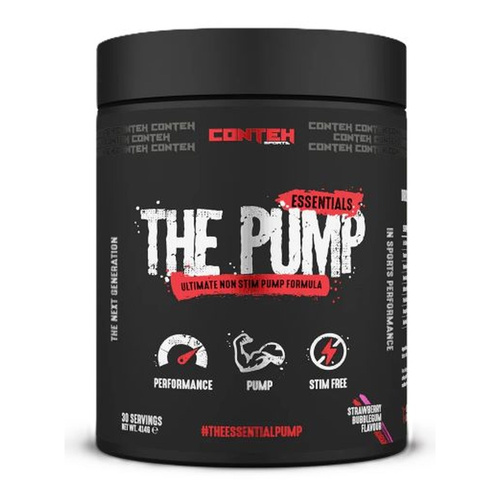 Conteh Sports The Pump Stimulant-Free Pre-Workout for Muscle Pump and Performance Strawberry Bubblegum 414g