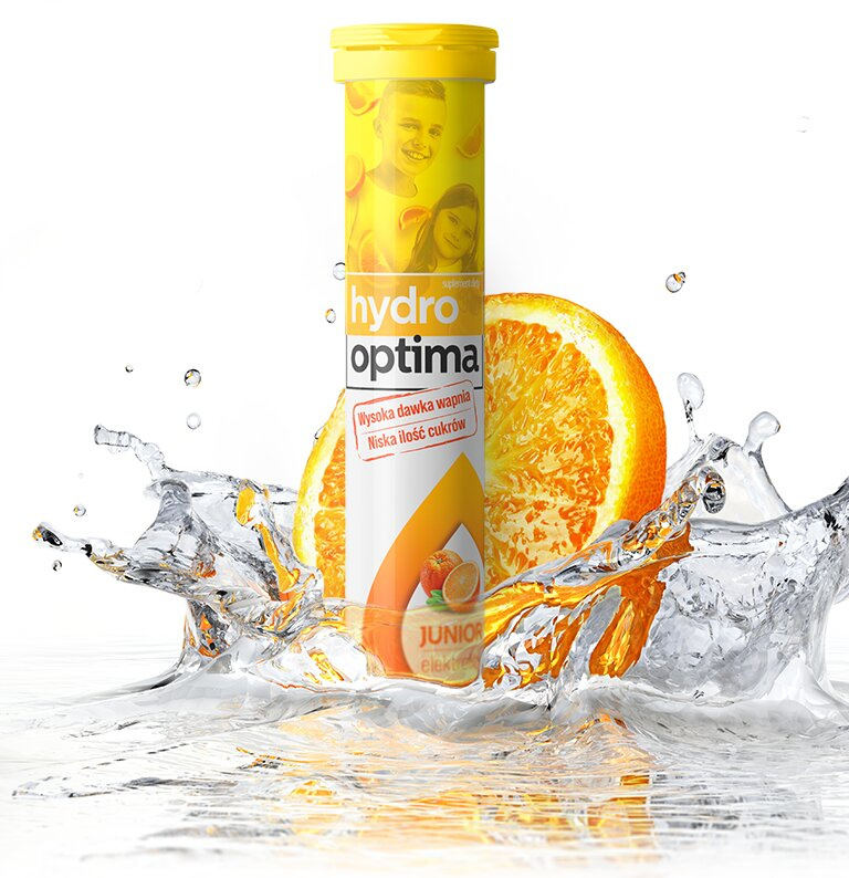 Hydrooptima Junior Electrolytes Supporting Hydration of Children's Bodies 20 Effervescent Tablets