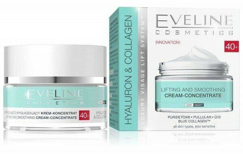 Eveline Hyaluron Collagen Lifting Smoothing Day Night Cream Concentrate 40+ 50ml