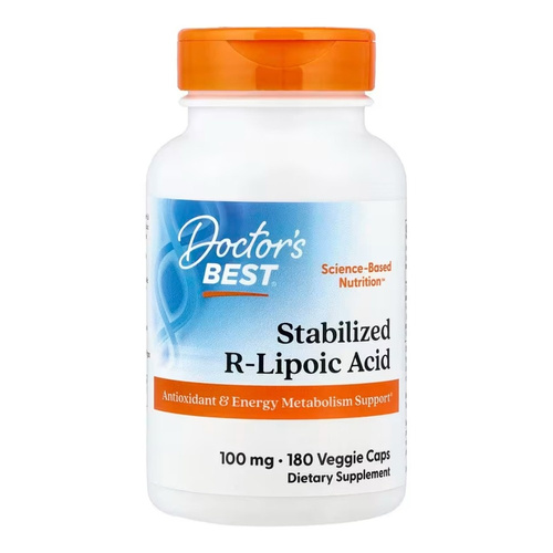 Doctor's Best Stabilizowany kwas R-liponowy, 100mg Kapsułki 180 kapsułek