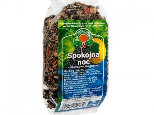 Natura Wita Spokojna Noc Herbatka Owocowo-Ziołowa z Dodatkiem Liści Melisy 100g