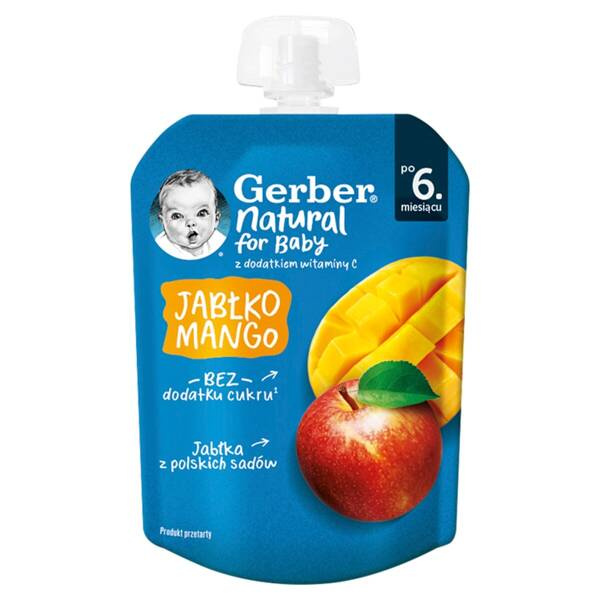 Gerber Deserek Jabłko Mango dla Niemowląt po 6. Miesiącu Życia 80g