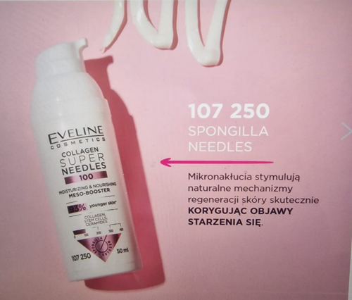 Eveline Super Needles Collagen 100 Nawilżająco-Odżywczy Mezo-Booster na Dzień i na Noc 50ml