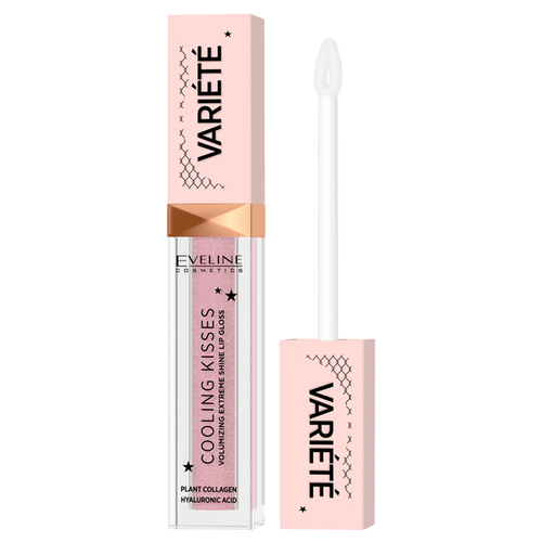 Eveline Variete Cooling Kisses Błyszczyk Zwiększający Objętość Ust z Efektem Chłodzącym Nr 02 Sugar Nude 6,8ml