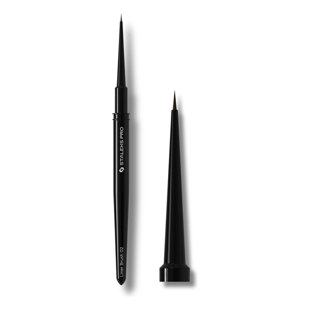 Staleks Pro Expert Brush-Liner For Nail Art Fine Detail And French Smile Lines 0.9 mm Tip Length 10 mm And 1 mm Tip Length 5–7 mm-NBE-02 (5mm)