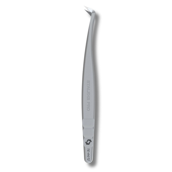 Staleks Pro Expert 44 Type 12 Eyelash Tweezers L-Shaped 65° With Fiber Tips 1pc
