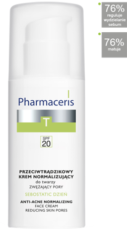 Pharmaceris T Sebostatic Przeciwtrądzikowy Krem Normalizujący do Twarzy SPF 20 na Dzień 50ml