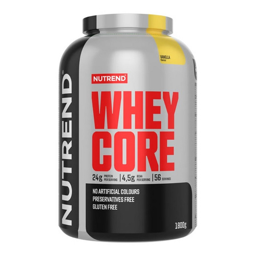 Nutrend Whey Core Waniliowe Białko Serwatkowe na Wzrost i Utrzymanie Masy Mięśniowej 1800g