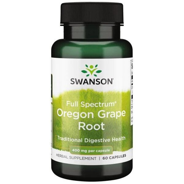 Swanson Full Spectrum Oregon Grape Root 400mg 60 Capsules