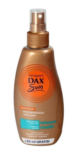 DAX SUN Przyspieszacz z masłem kakaowym i olejem kokosowym w sprayu, 200ml