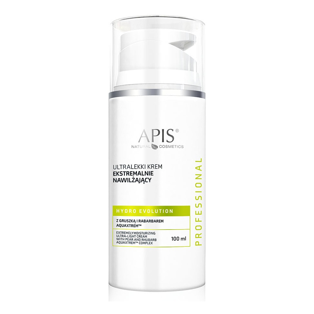 Apis Professional Hydro Evolution Ultralekki Ekstremalnie Nawilżający Krem z Gruszką i Rabarbarem AQUAXTREM™ dla Skóry Odwodnionej 100ml