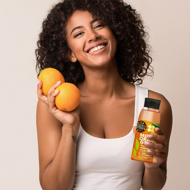 Tutti Frutti Rewitalizujący Olejek do Kąpieli i pod Prysznic Pomarańcza i Mięta + Energy Shot C 400ml