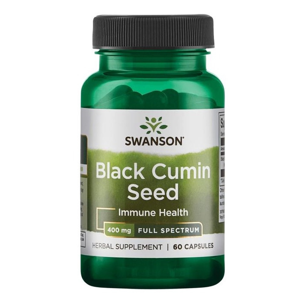 Swanson Black Cumin Seed 400mg Czarny Kmin 60 Kapsułek