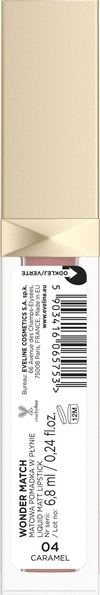 Eveline Wonder Match Matowa Pomadka w Płynie Nr 04 Carmel 6,8ml